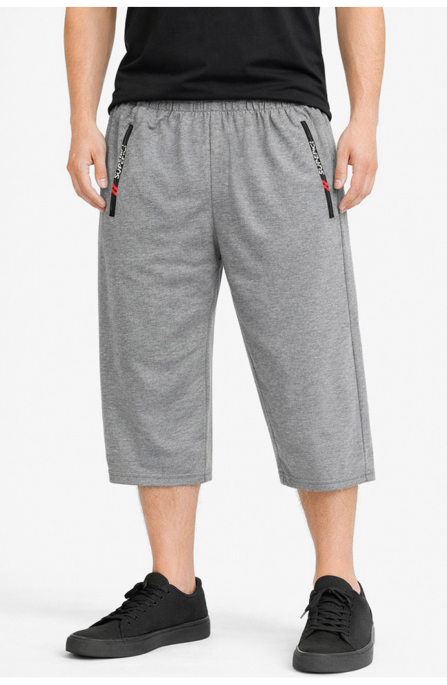 Бриджи мужские полубатальные серого цвета 212987L