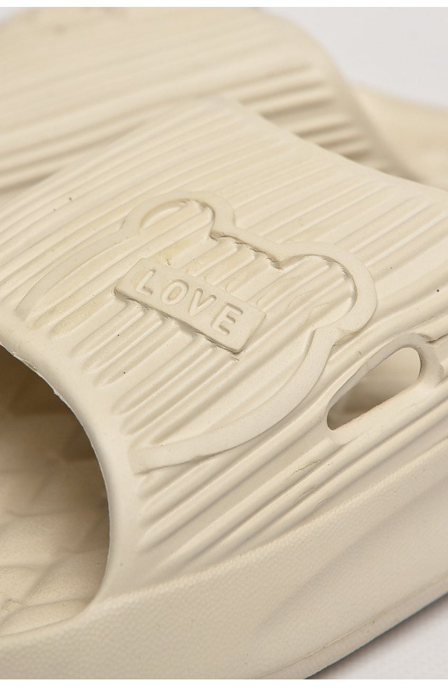Шлепанцы пена женские молочного цвета 213013L