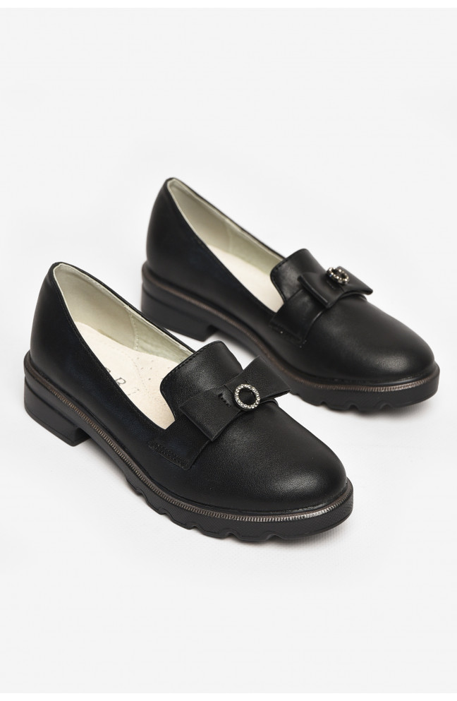 Туфли детские для девочки черного цвета 213019L