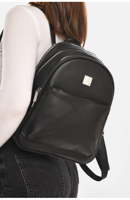 Рюкзак женский из экокожи черного цвета 213375L