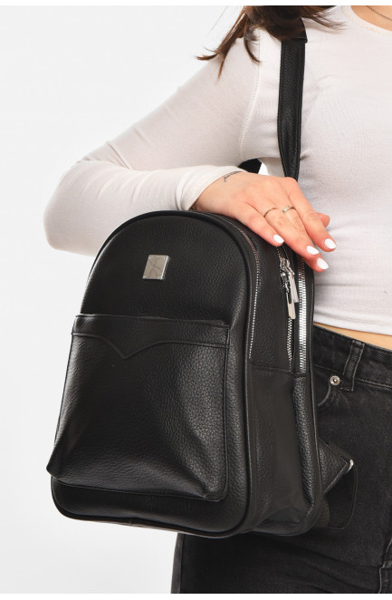 Рюкзак женский из экокожи черного цвета 213375L