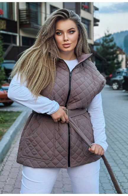 Жилетка женская коричнивого цвета 213988L