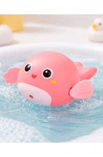 Водоплавающая заводная игрушка для ванной Bath Toys Кит розового цвета 218300L